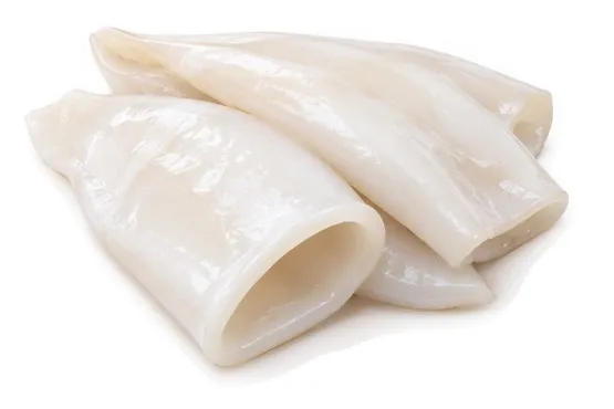 Tubo de calamar limpio (Loligo duvauceli)