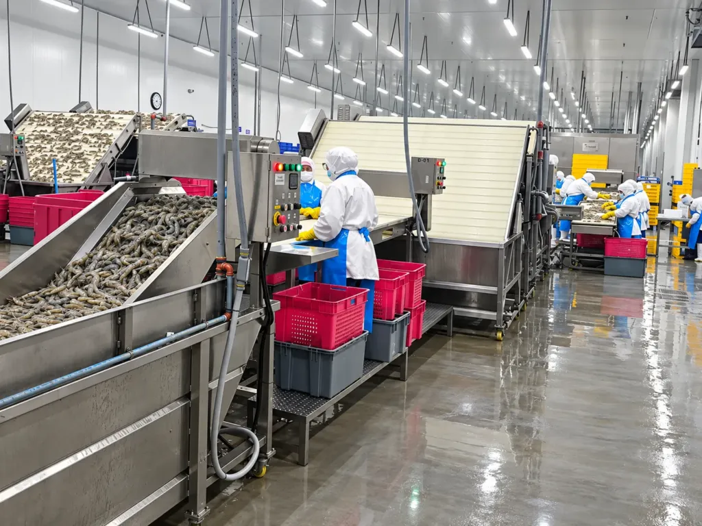 Línea de proceso en planta